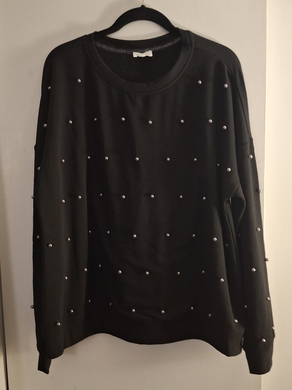 Remi James NYC Black Pearl-Embellished Women’s Sweater